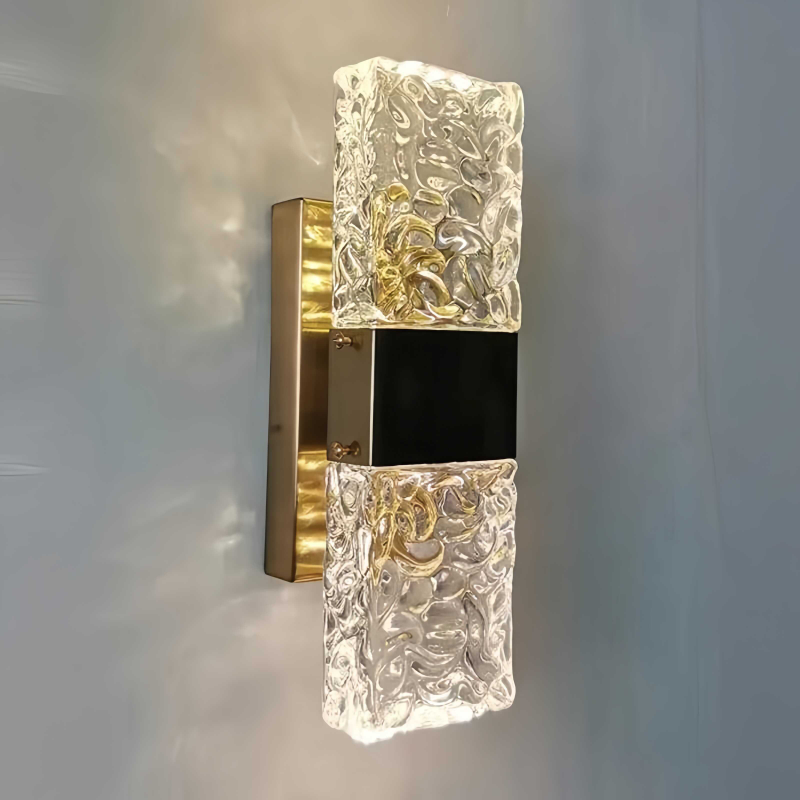 Antheia Crystal & Brass Twin-Light Sconce