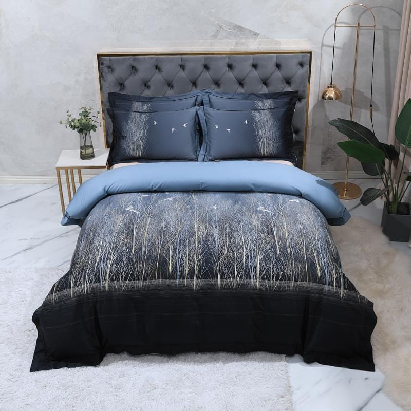 Frosted Meadow Dreamscape Duvet Cover Set (Long-staple Sateen Cotton)