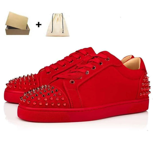 Designer Shoes Glitter Rivets Leather Suede Fashion Spikes