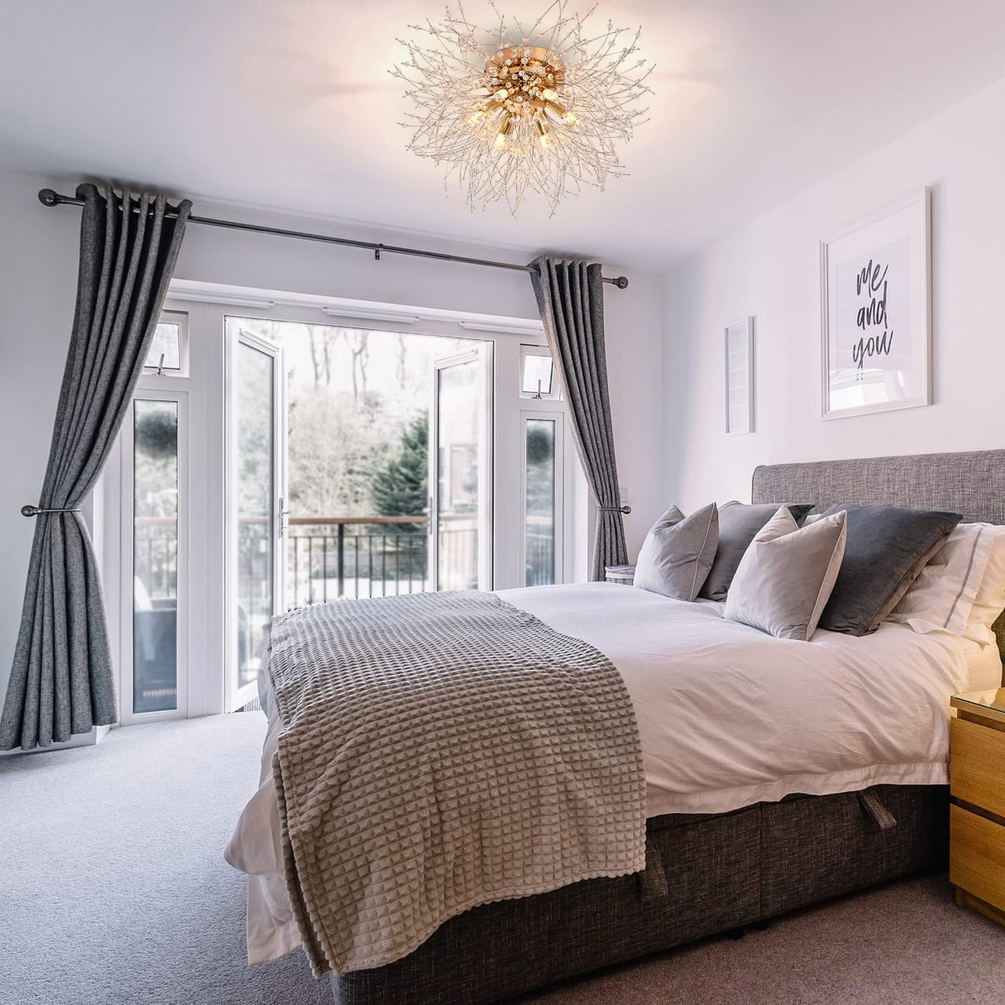 Infinity Crystal Flush Chandelier - US - KaveCore