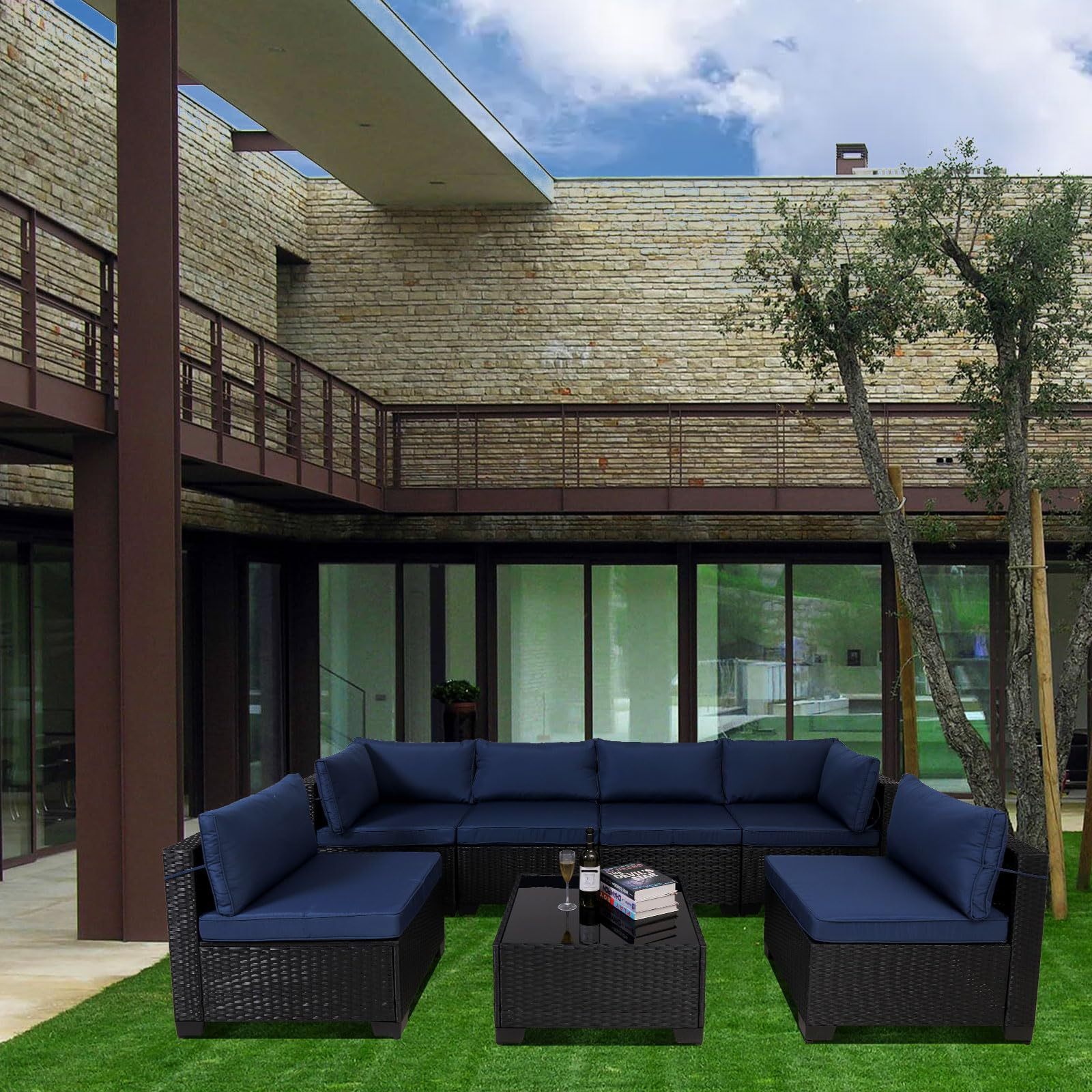 AquaLounge Rattan Outdoor 7-Piece Set - US - KaveCore