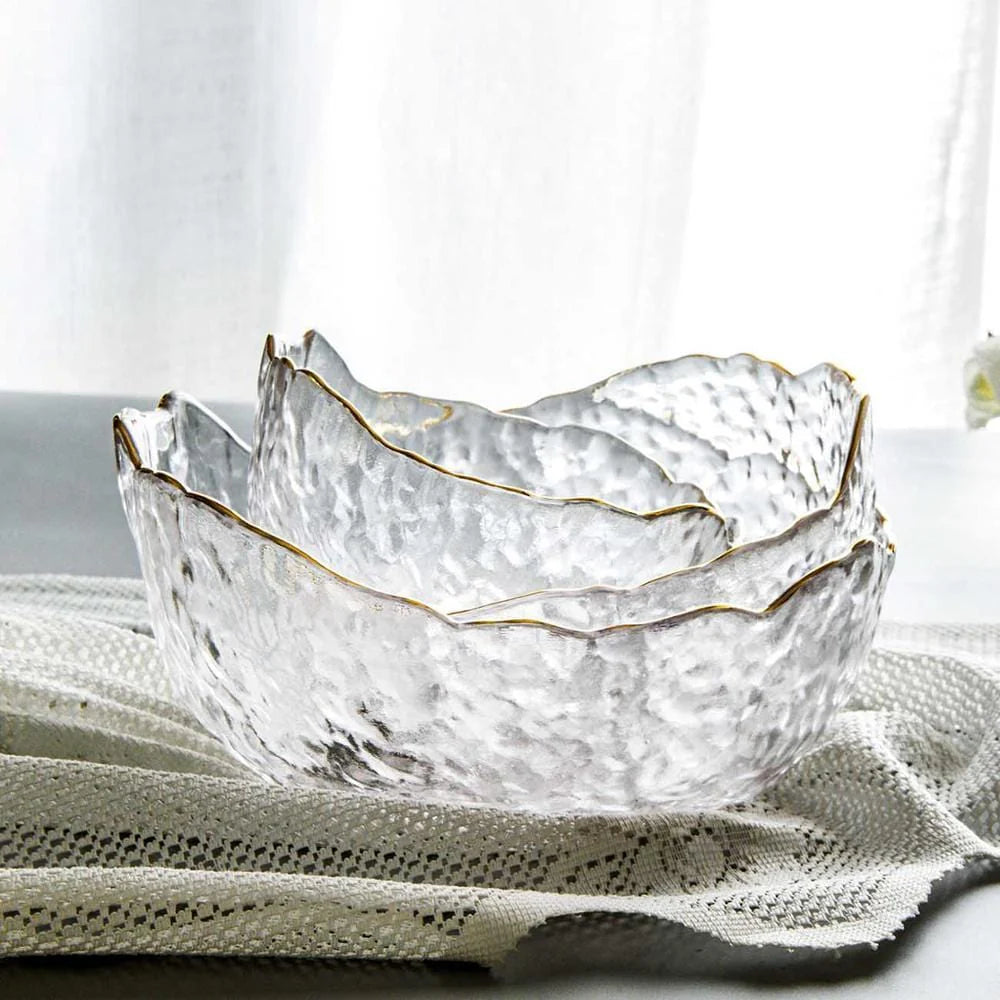HaloGlass Wavy Bowl Collection (Set of 3)
