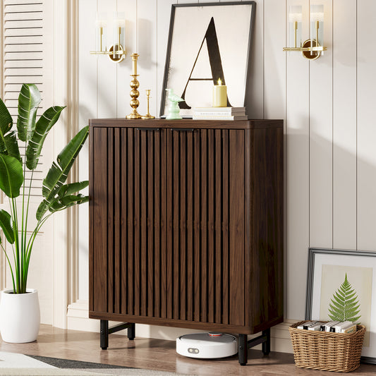 Oslo Walnut Shoe Cabinet US
