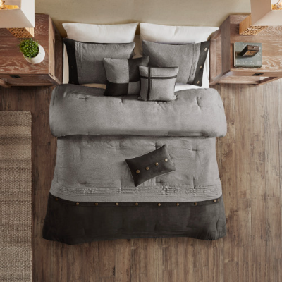 Canyon Dusk Faux Suede Bedding Set - US - KaveCore