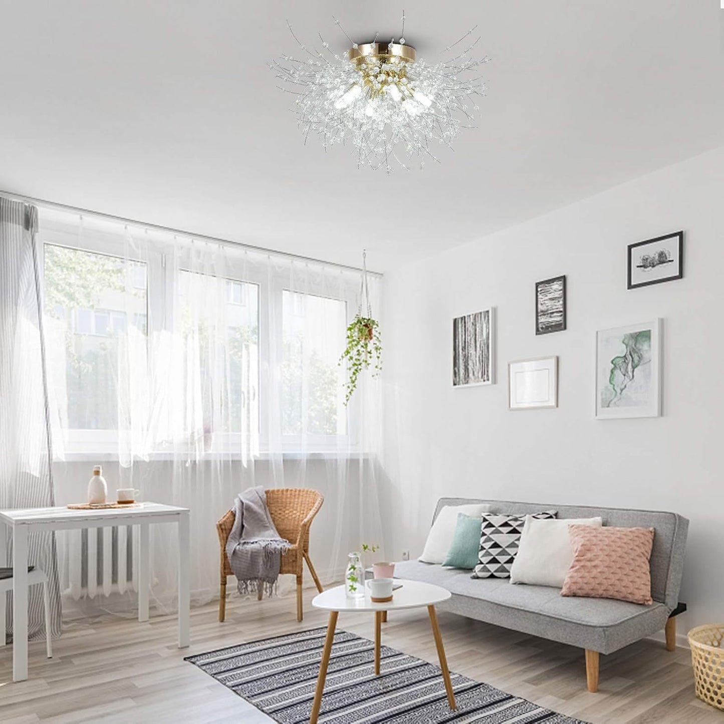 Infinity Crystal Flush Chandelier - US - KaveCore