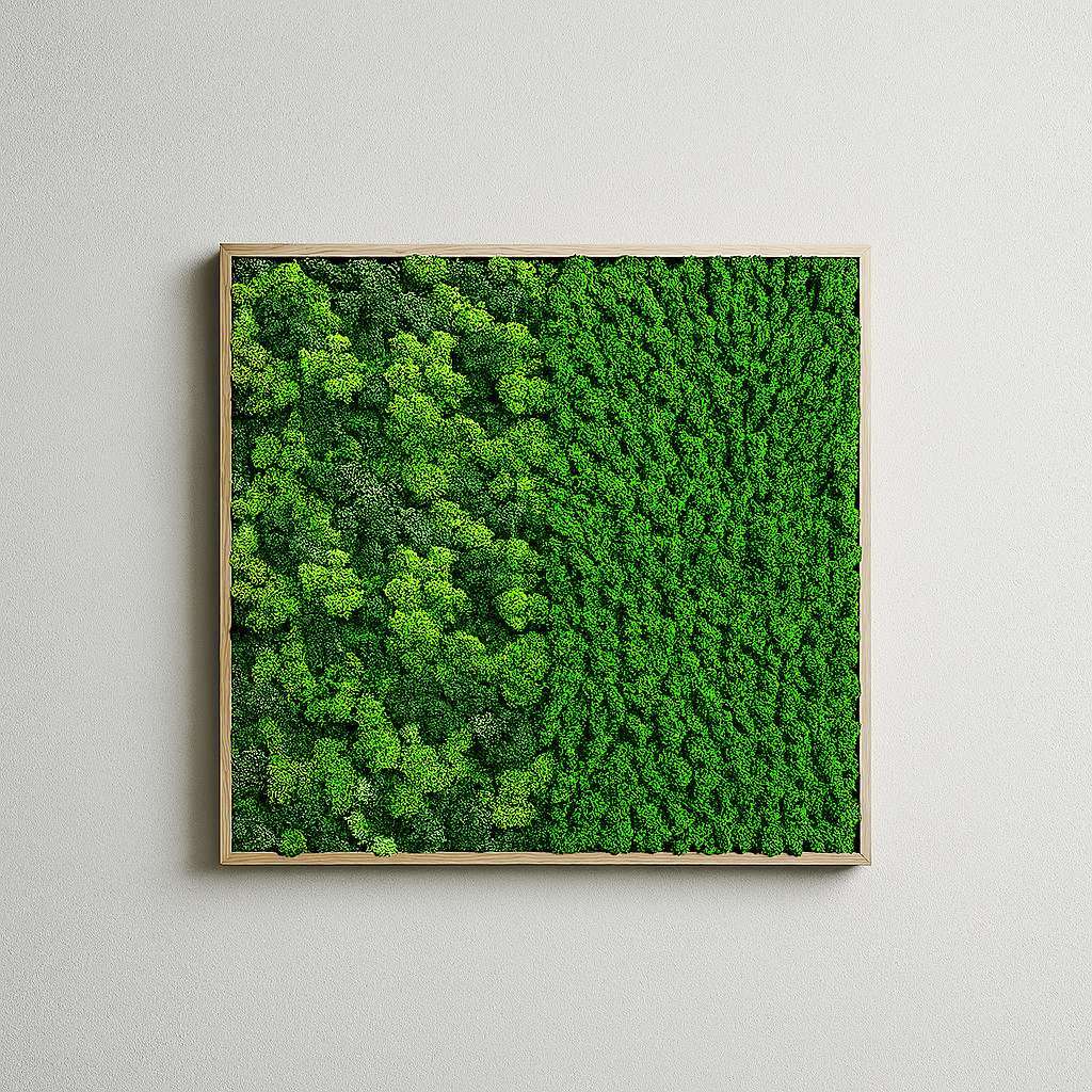 Botanical Contrast Natural Moss Art