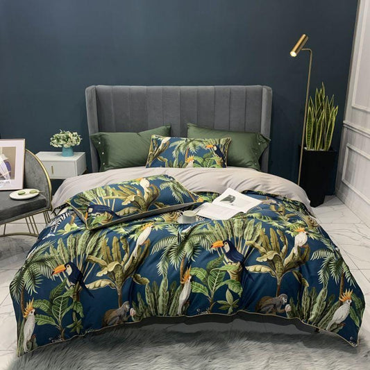Jungle Reverie Duvet Cover Set (Long-staple Sateen Cotton)