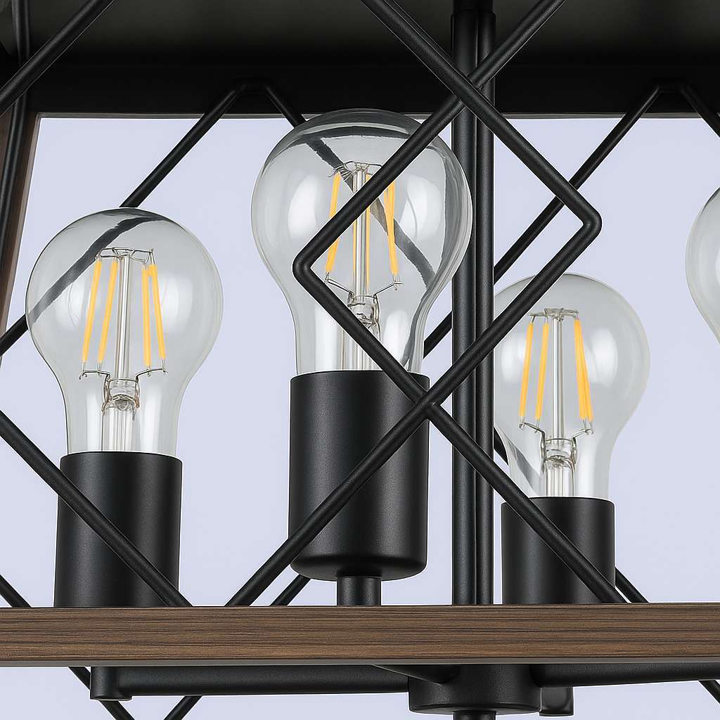 Blacksmith Forge 4-Light Industrial Hanging Light Fixture - US - KaveCore