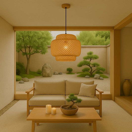 Harmony Twist Rattan Lamp - KaveCore