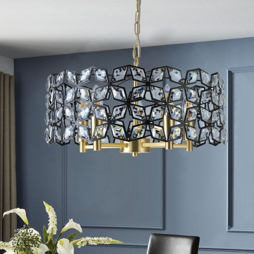 Empire Glow Luxe Round Crystal Chandelier - US - KaveCore