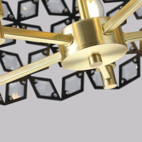 Empire Glow Luxe Round Crystal Chandelier - US - KaveCore