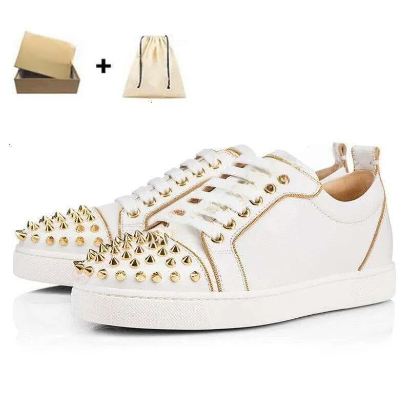 Designer Shoes Glitter Rivets Leather Suede Fashion Spikes