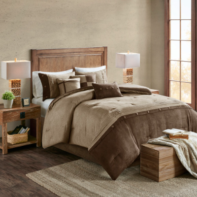 Canyon Dusk Faux Suede Bedding Set - US - KaveCore