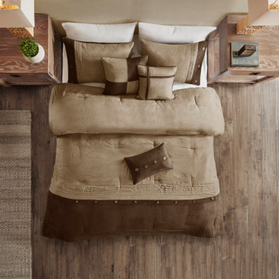 Canyon Dusk Faux Suede Bedding Set - US - KaveCore
