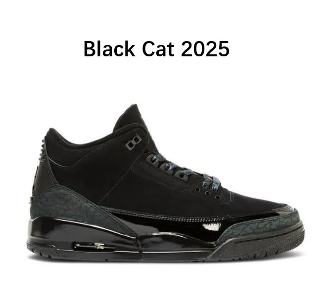 Men Basketball Shoes Black Cement Black Cat White Cement