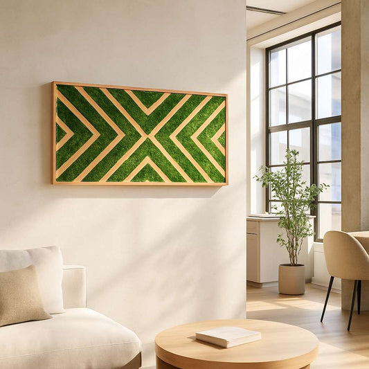 Greenpoint Geometry Natural Moss Art