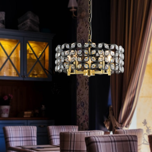 Empire Glow Luxe Round Crystal Chandelier - US - KaveCore