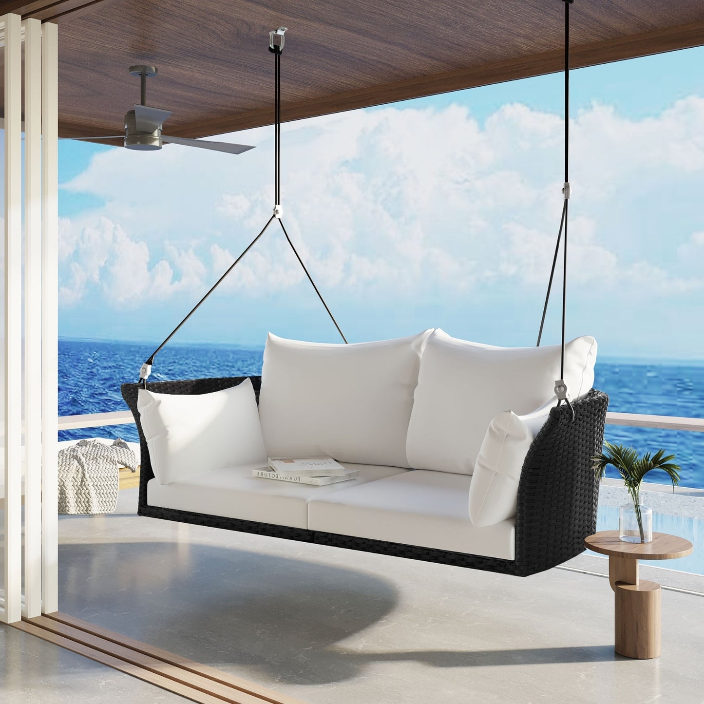 Coastal Breeze Rattan Swing - US - KaveCore