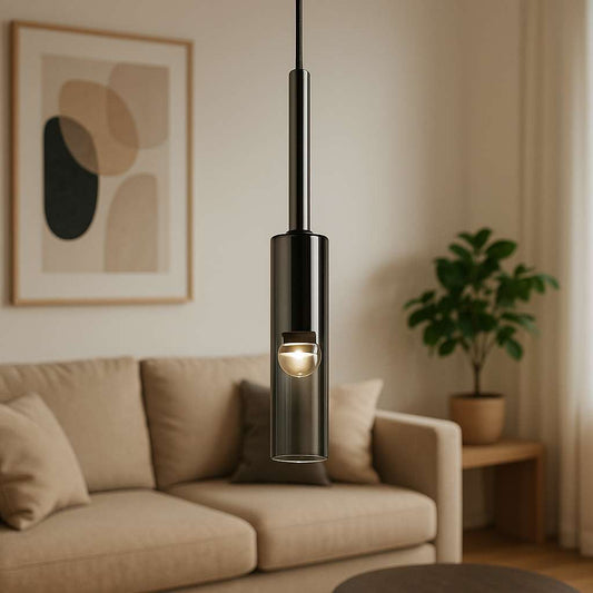 Eclipse Sphere Smoked Crystal Pendant Light