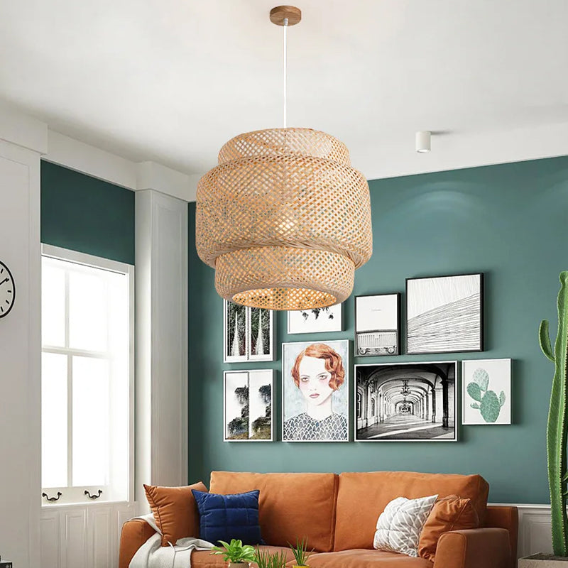 Harmony Twist Rattan Lamp - KaveCore