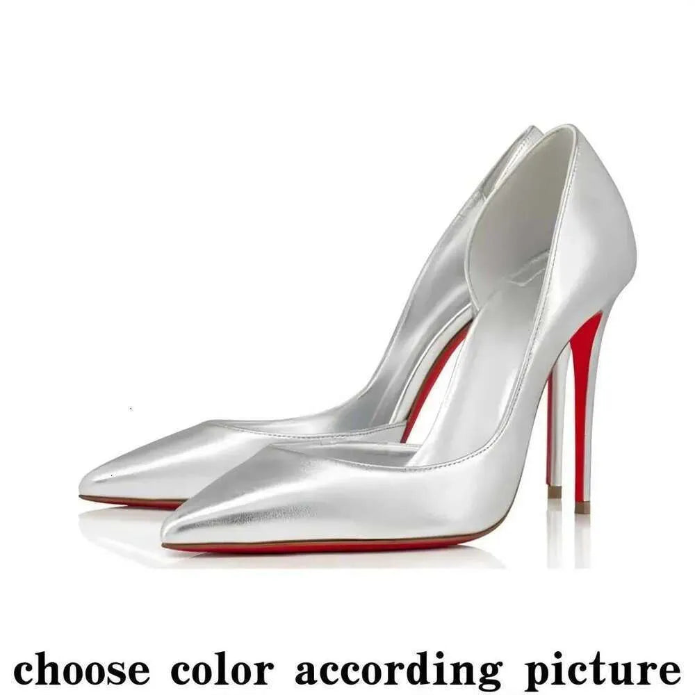 High Red Heels Shoes Designer Soled Peep Pointed Toe Sandals