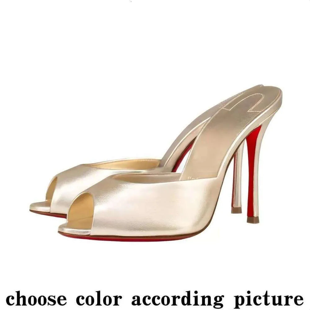 High Red Heels Shoes Designer Soled Peep Pointed Toe Sandals