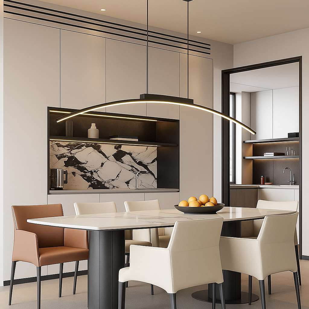 Minimalist Arc LED Chandelier - KaveCore