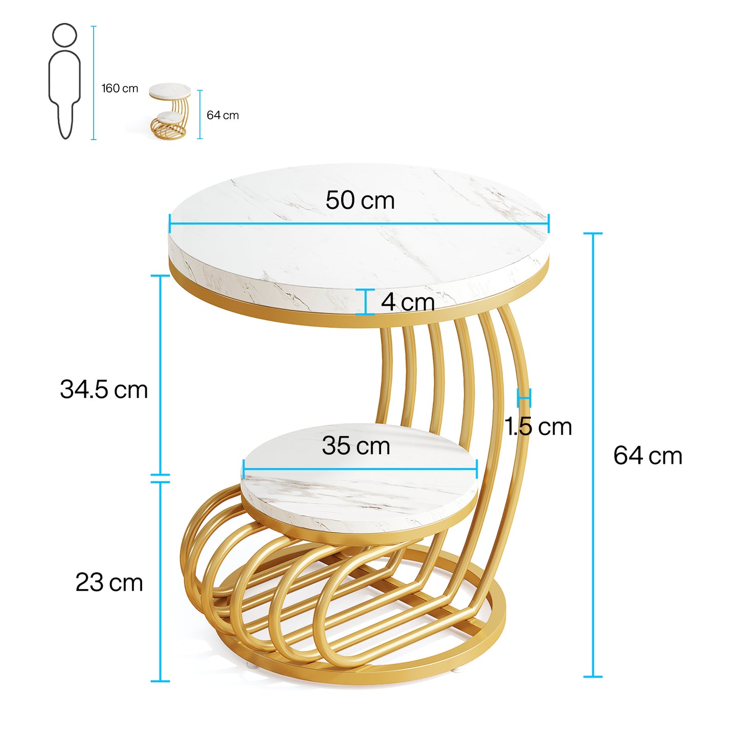 Evoque Curve Side Tables US