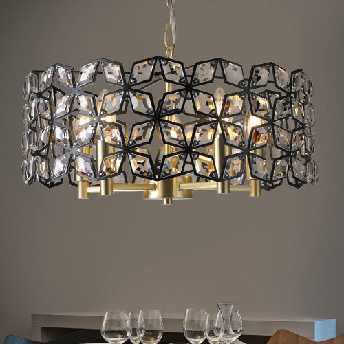 Empire Glow Luxe Round Crystal Chandelier - US - KaveCore
