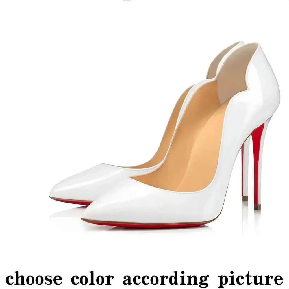 High Red Heels Shoes Designer Soled Peep Pointed Toe Sandals