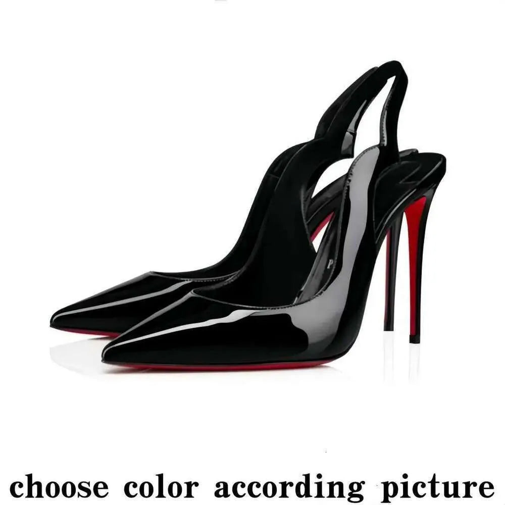 High Red Heels Shoes Designer Soled Peep Pointed Toe Sandals