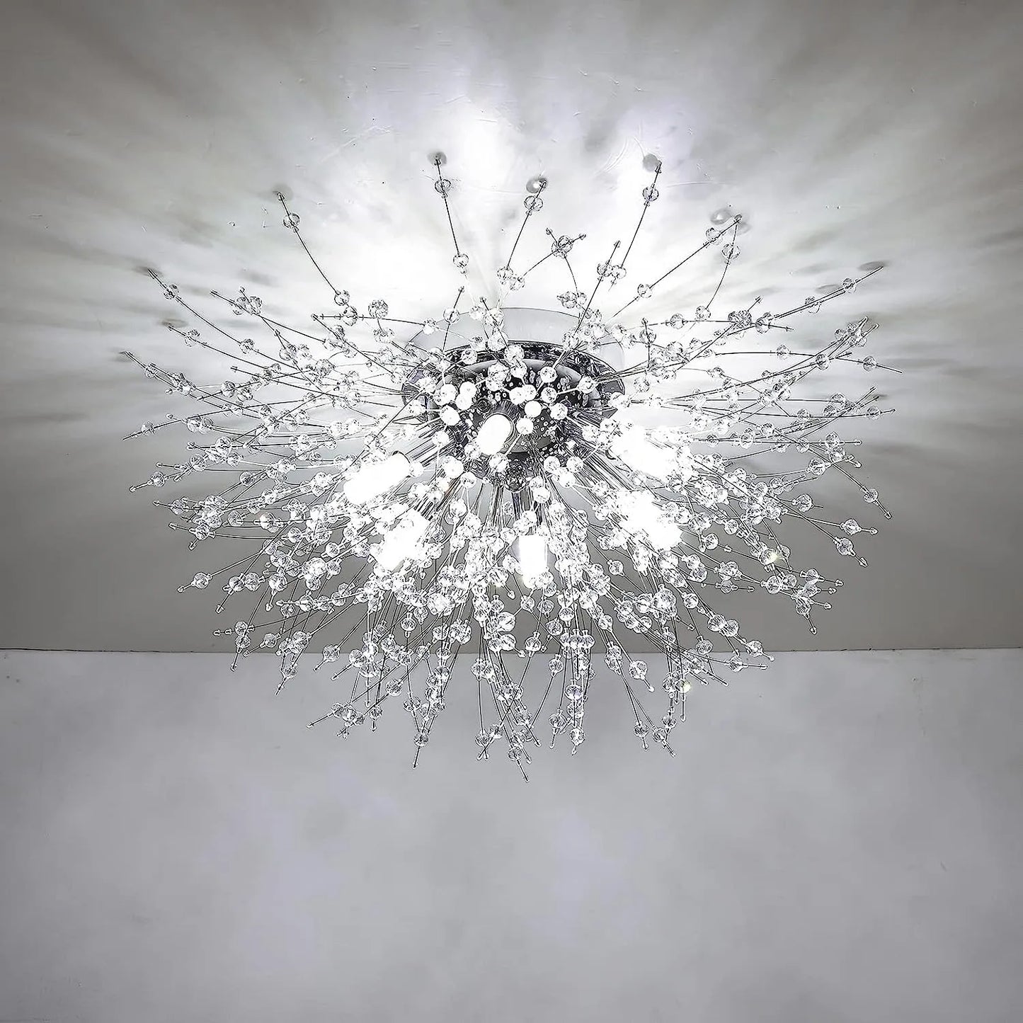 Infinity Crystal Flush Chandelier - US - KaveCore