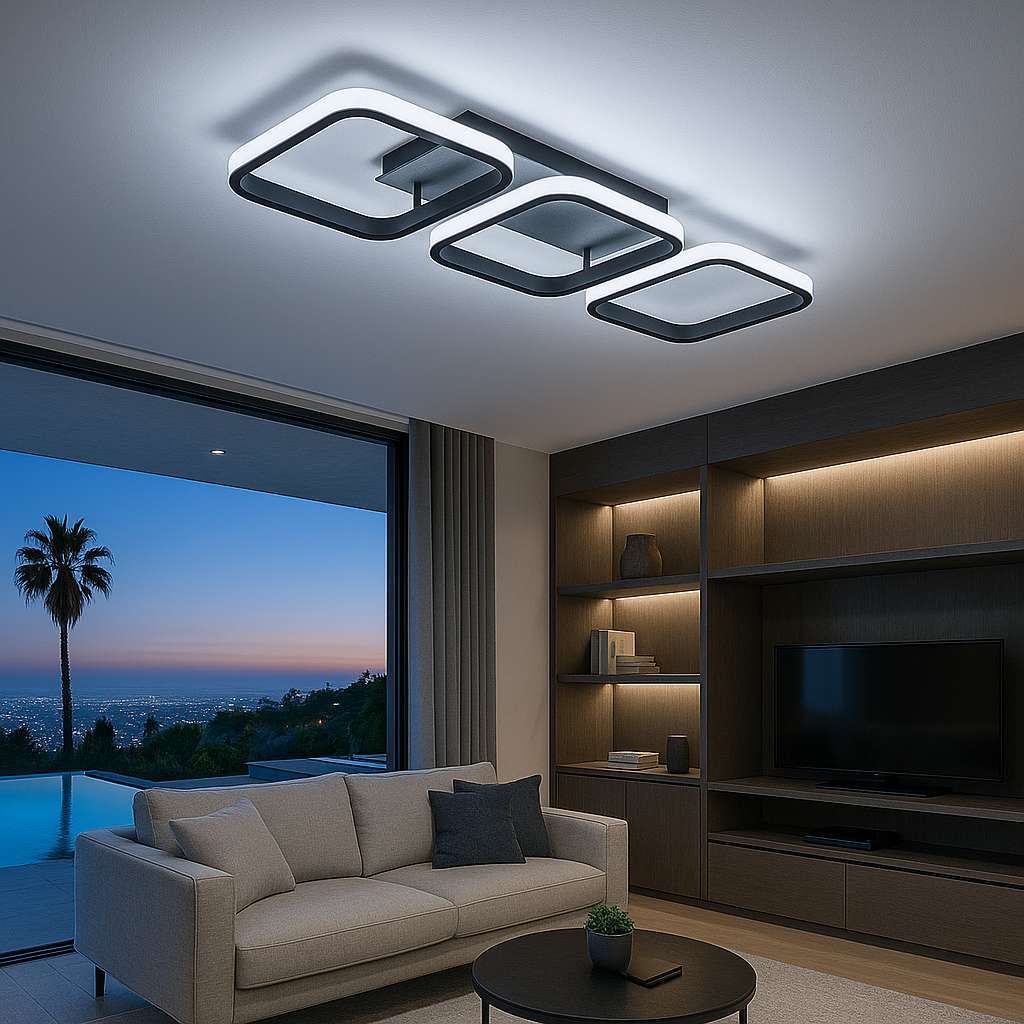 Modern Square LED Chandelier - KaveCore