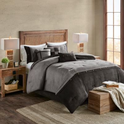 Canyon Dusk Faux Suede Bedding Set - US - KaveCore