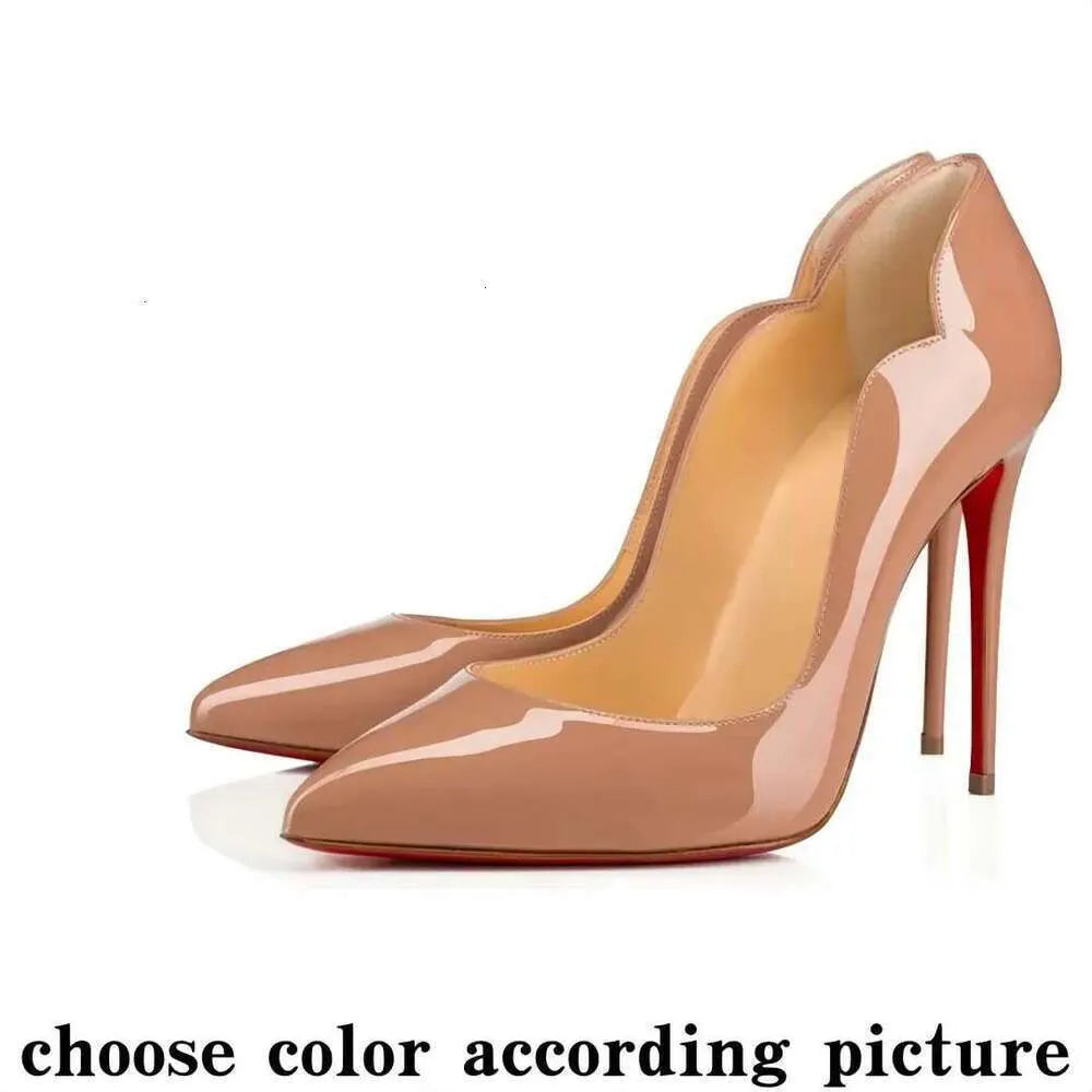 High Red Heels Shoes Designer Soled Peep Pointed Toe Sandals