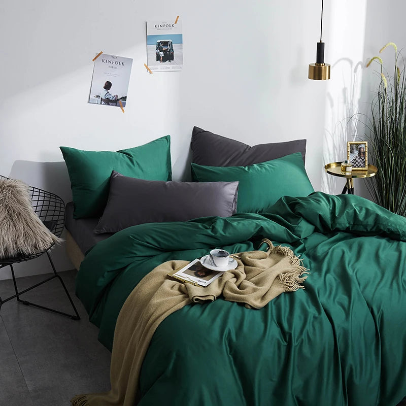 The Alexandria Duvet Set (Long-staple Sateen Cotton)