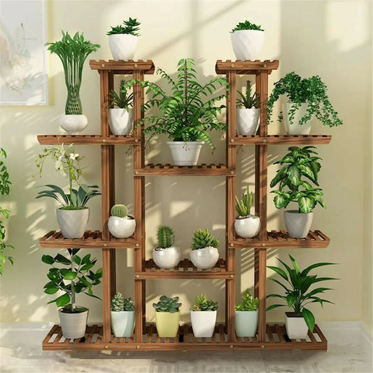 EdenRise Wooden Plant Shelf US - KaveCore