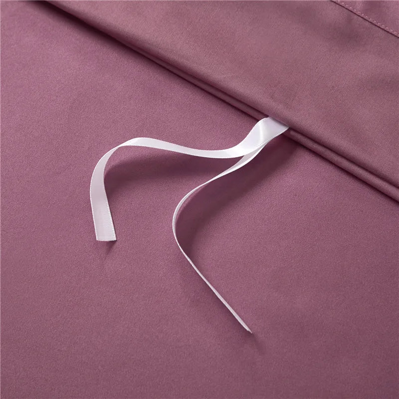 Monaco Rose Sateen Duvet Cover Set (Long-Staple Sateen Cotton)