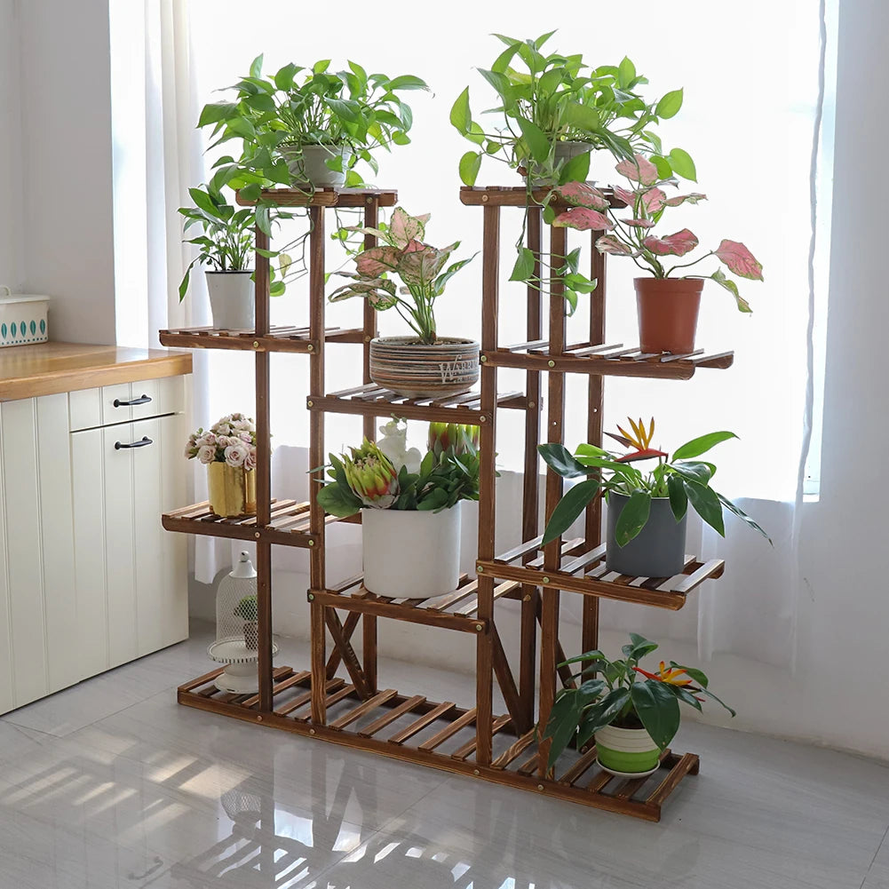 EdenRise Wooden Plant Shelf US - KaveCore