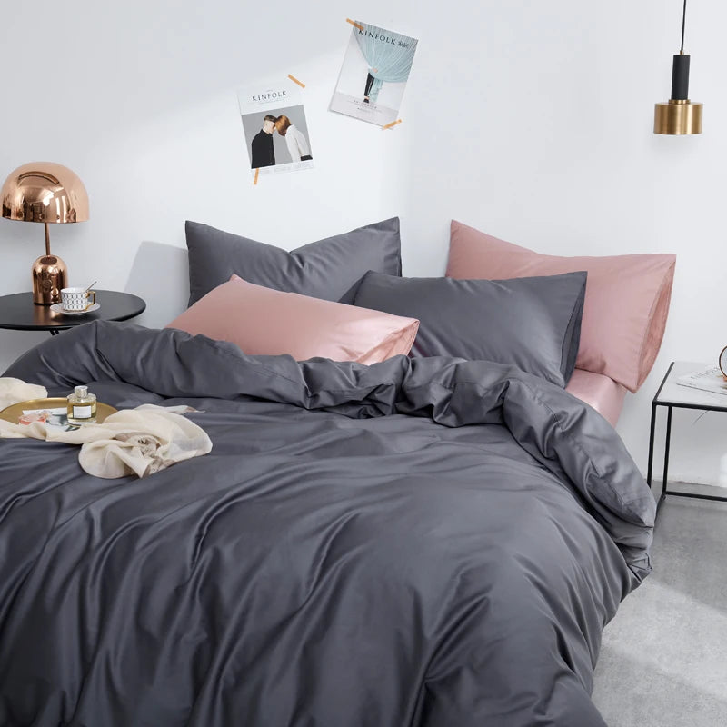 The Alexandria Duvet Set (Long-staple Sateen Cotton)