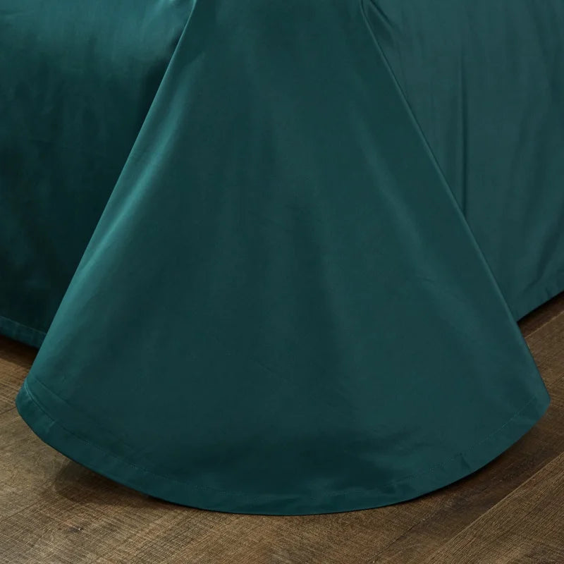 Savoy Emerald Green Duvet Cover Set (Long-staple Sateen Cotton)