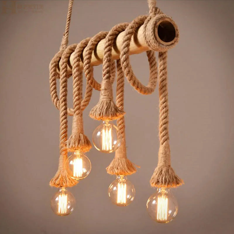 Lighthouse Loop – Handwoven Rope Chandelier