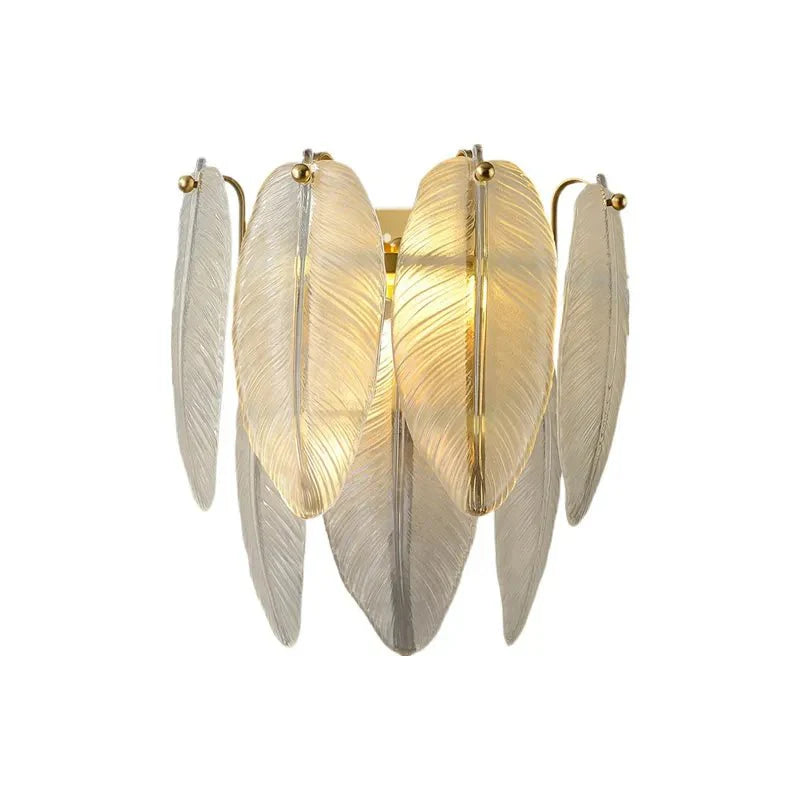 Feather Glass Wall Sconce