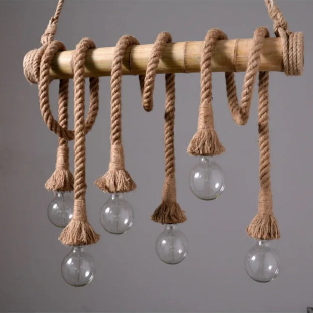 Lighthouse Loop – Handwoven Rope Chandelier