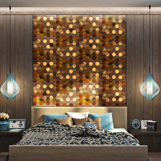 RustiHex Wooden Wall Panel