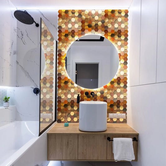 RustiHex Wooden Wall Panel