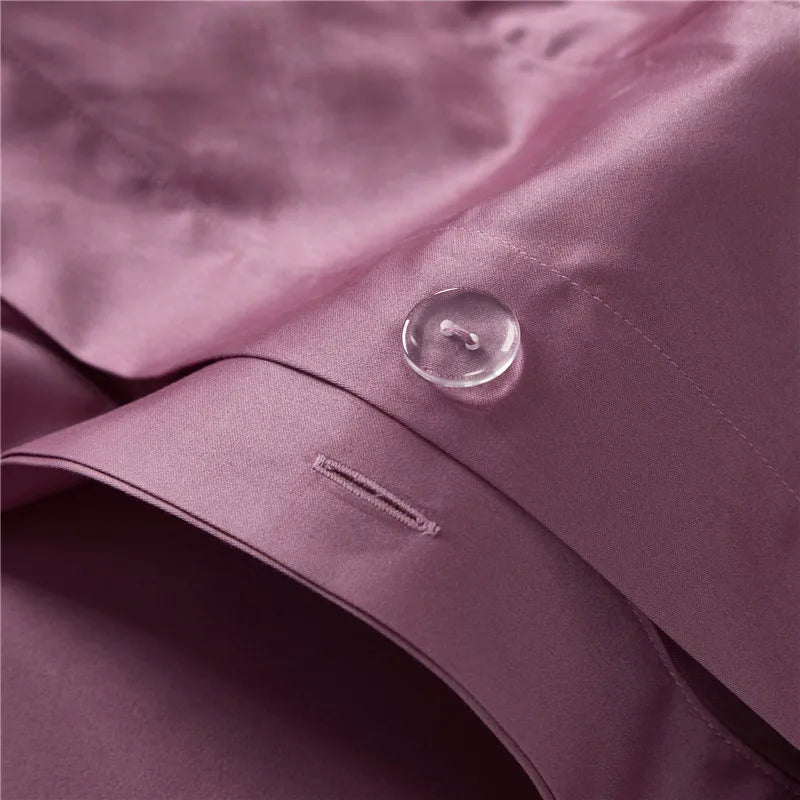 Monaco Rose Sateen Duvet Cover Set (Long-Staple Sateen Cotton)