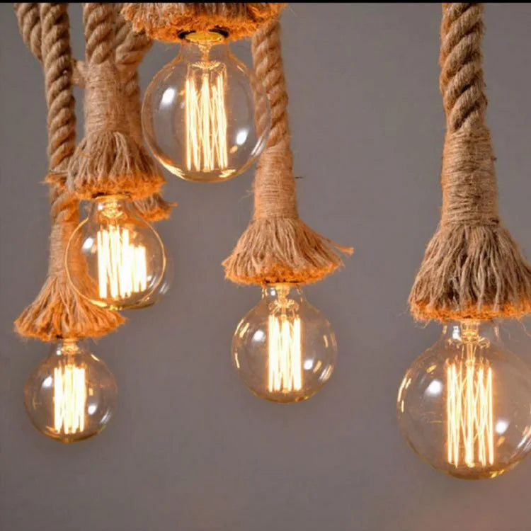 Lighthouse Loop – Handwoven Rope Chandelier