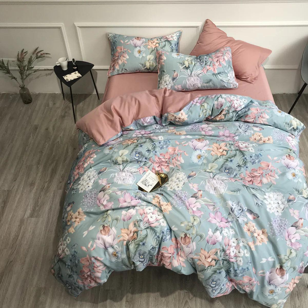 Soft Petal Symphony Duvet Cover Set (Long-staple Sateen Cotton)