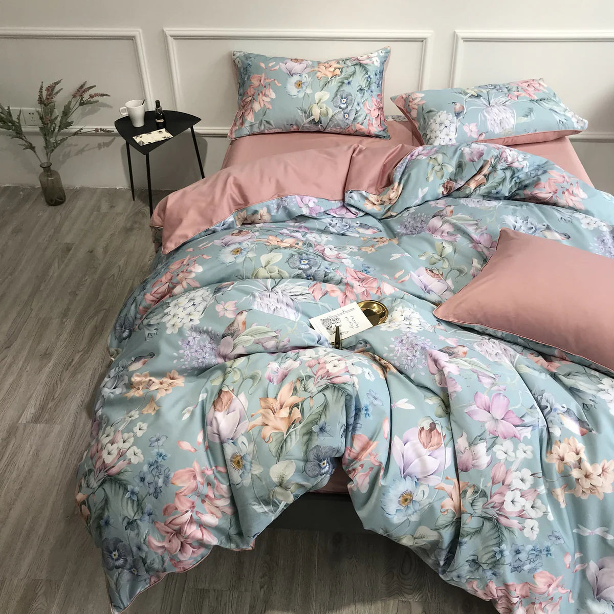Soft Petal Symphony Duvet Cover Set (Long-staple Sateen Cotton)